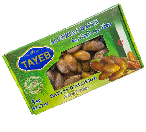 Dates Tayeb Algerian Golden Deglet Nour Branched 1kg