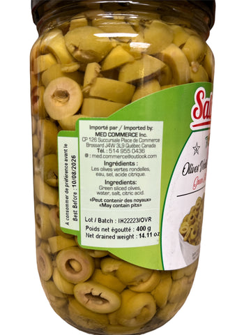 Salma  Sliced Green Olives 450gNet