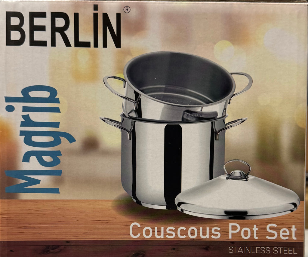 Couscousier Pot Stainless Steel Steamer BERLIN Magrib Kitchen Accessories ZaytunaMart.ca