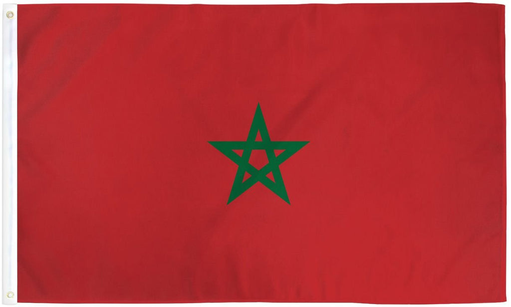 Large Morocco Flag Polyester 3’x5’ (90x150cm) Flag ZaytunaMart.ca