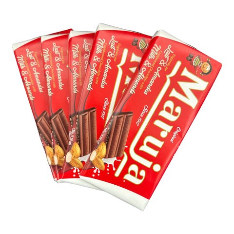 Maruja Chocolate Bar with Almond   Pack 5x150g