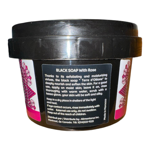 Black Soap Natural with Rose  Terre d’Oleane 250g