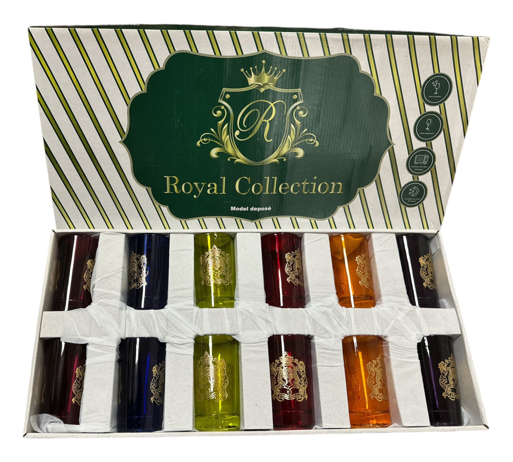 Tea cups Royal Collection 12Pack Medium HOME ZaytunaMart.ca