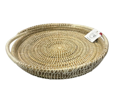 ITTO Moroccan Hand Craft Medium Rond Basket with handles  36cm/14´