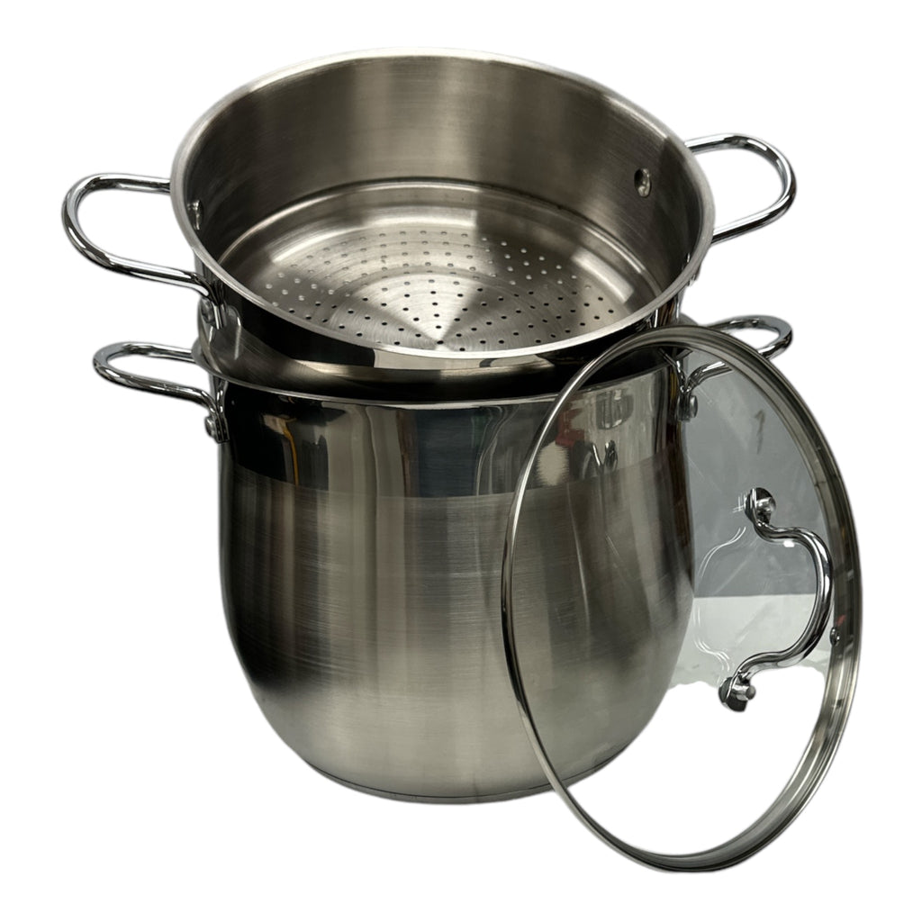 TAYEB Couscousier Pot Stainless Steel Steamer 8L HOME ZaytunaMart.ca