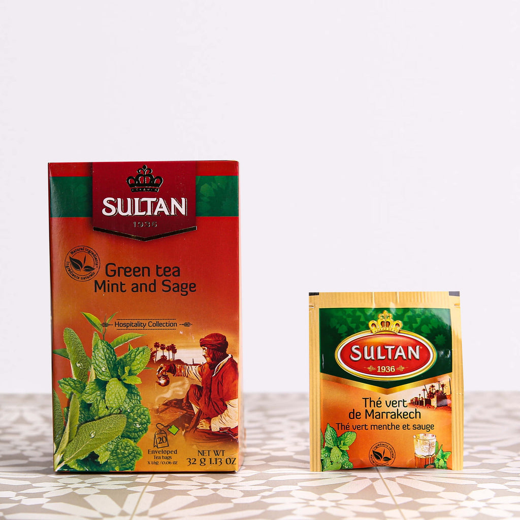 SULTAN Tisane Green tea Mint & Sage 20x bag FOODS ZaytunaMart.ca