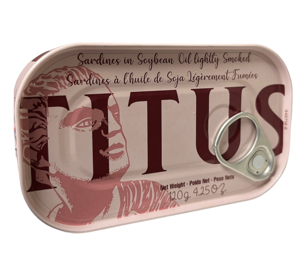 Titus Sardines Smoked in Soya Oil 125g Sardines ZaytunaMart.ca