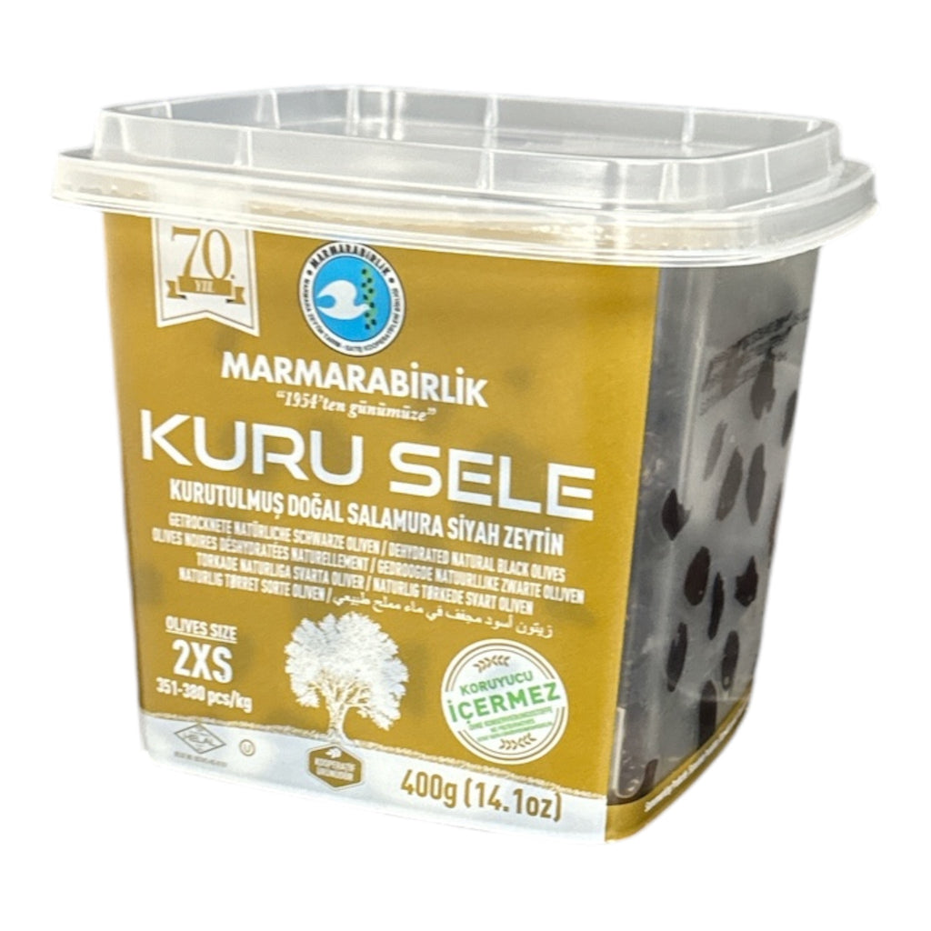 MARMARABIRLIK Dehydrated Natural Black Olives 2XS 400g Grocery Zaytunamart.ca