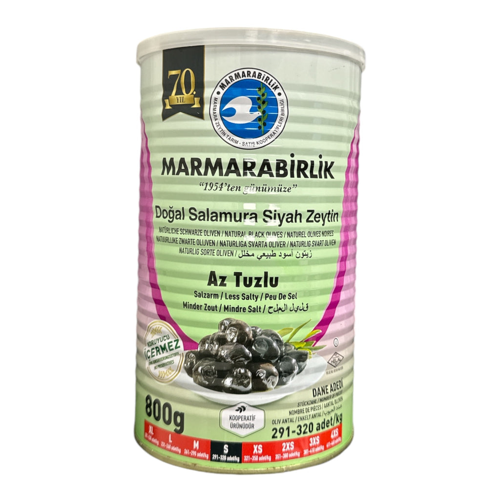 MARMARABIRLIK Natural Black Olives size S 800g Grocery Zaytunamart.ca