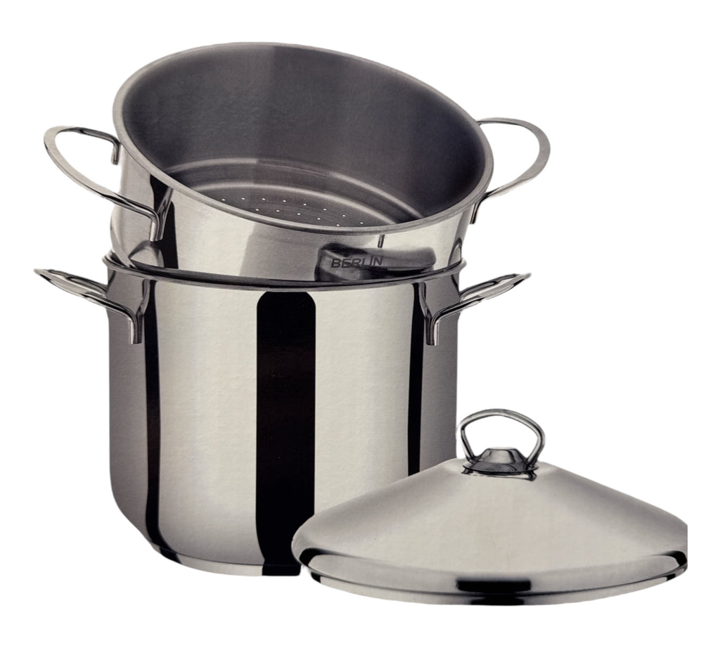 Couscousier Pot Stainless Steel Steamer BERLIN Magrib Kitchen Accessories ZaytunaMart.ca 4L/20cm