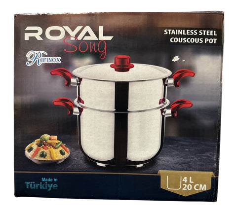 Royal Couscousier Pot Stainless Steel Steamer 4L