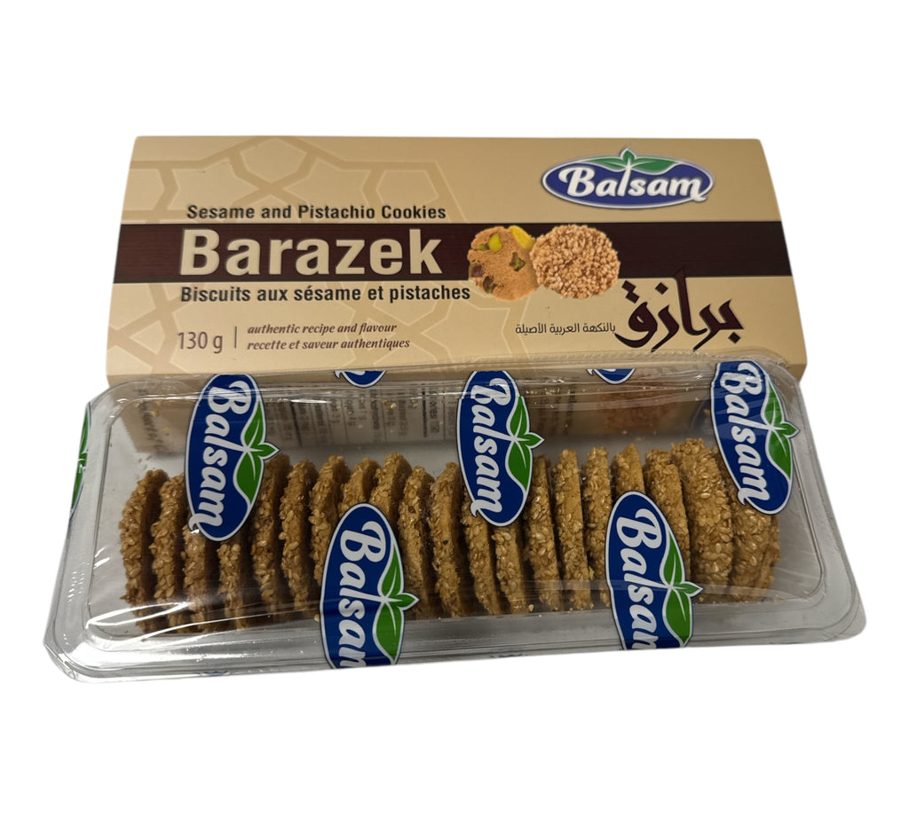 Balsem Barazek Sesame and Pistachio Autentic Cookies 130g FOODS ZaytunaMart.ca