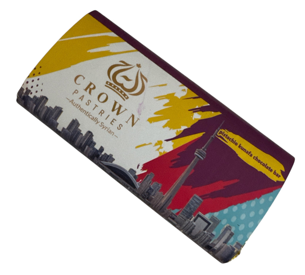 CROWN Dubai Pistachio Kunafa Chocolate Bar 200g Cookies ZaytunaMart.ca