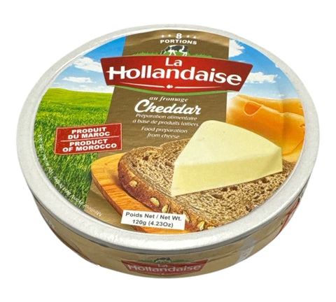 La Hollandaise Halal Origin Spread Cheddar Cheese 8P 120g