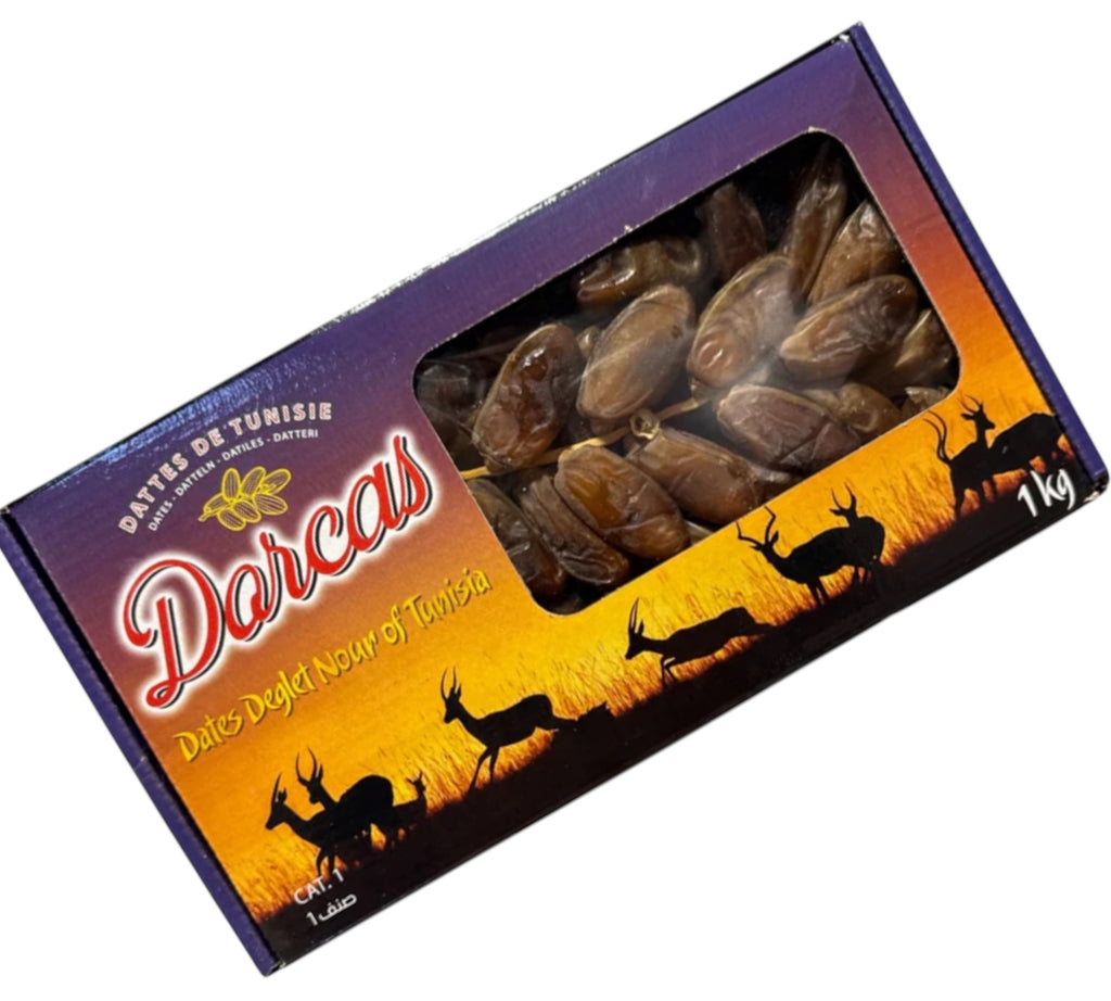 Dorcas Dates Deglet Nour of Tunisia in Branch 1kg FOODS ZaytunaMart.ca