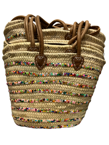 Moroccan Palm leaf women Basket Bag