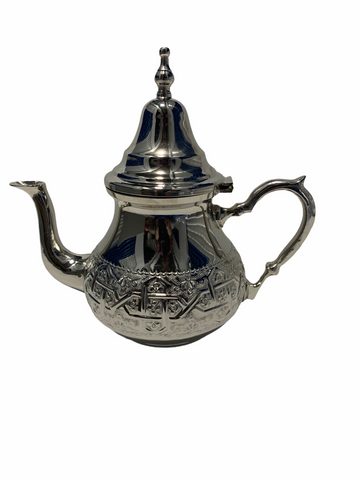 Teapot Moroccan hand crafted silver 1L