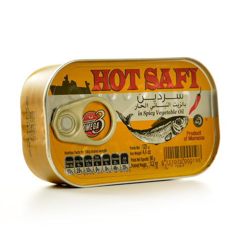 Safi Sardines in spicy vegetable oil 125g